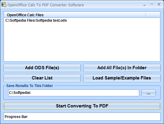 OpenOffice Calc To PDF Converter Software