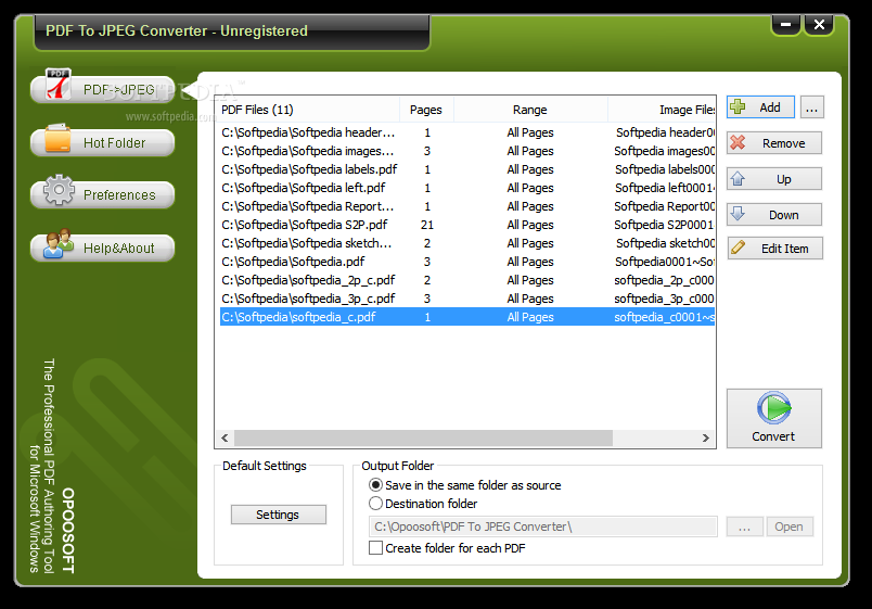 OpooSoft PDF To JPEG GUI + Command Line