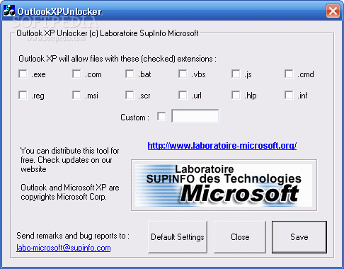 OutLook XP Unlocker