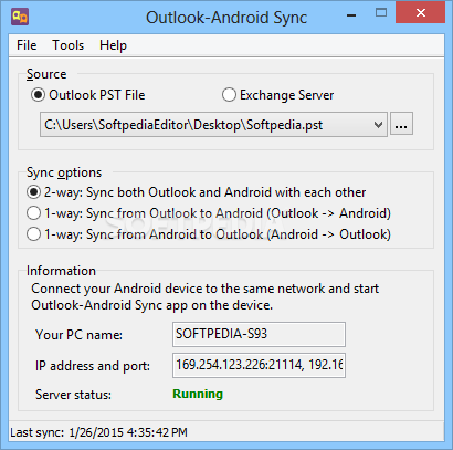 Outlook-Android Sync