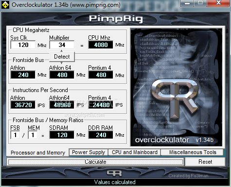 Overclockulator