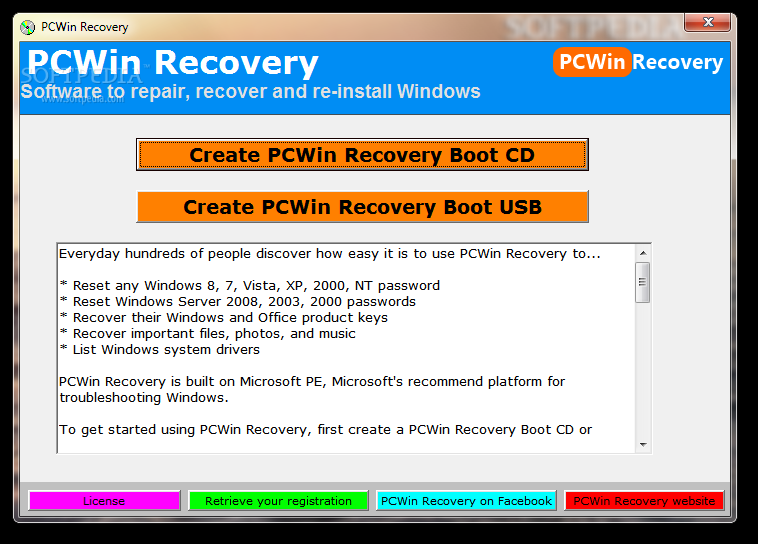 PCWin Recovery Suite