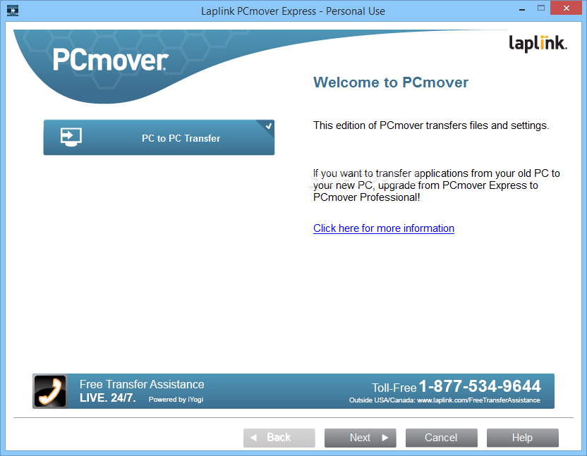 PCmover Express (formerly PCmover Free)