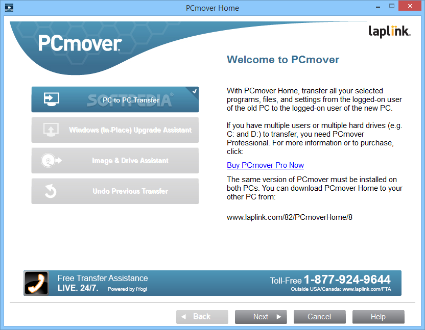 PCmover Home
