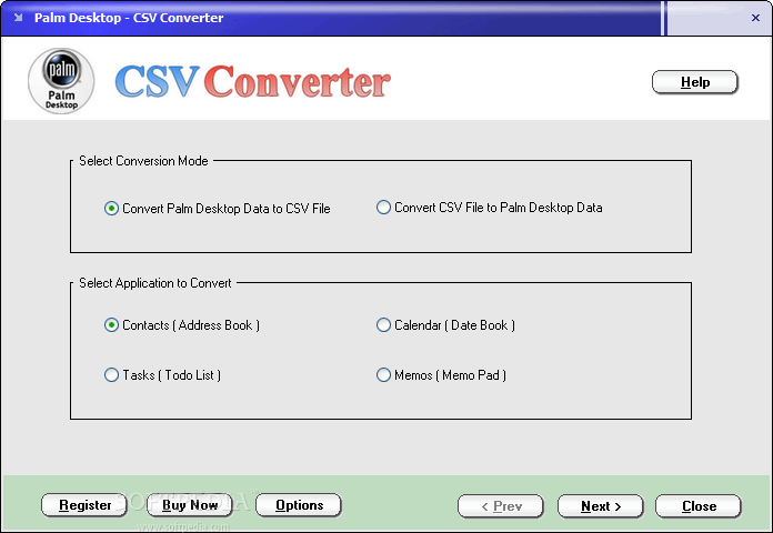Palm Desktop - CSV Converter