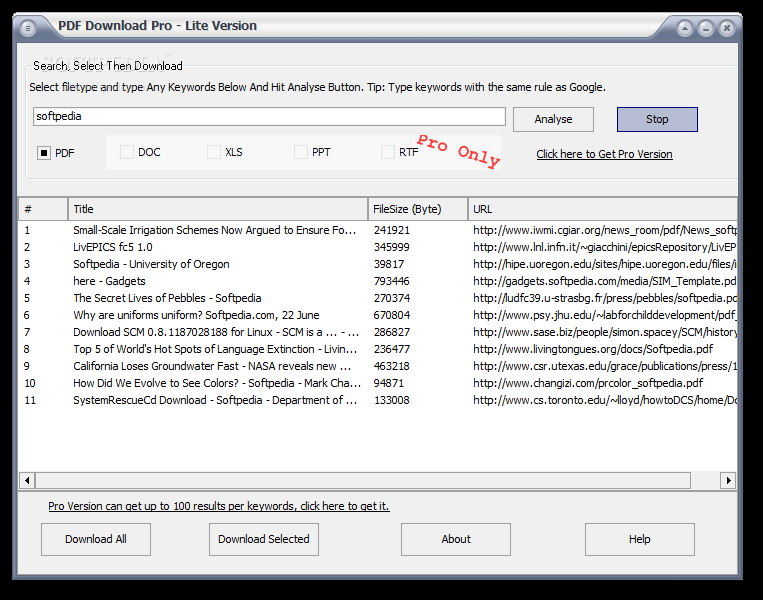 PDF Download Pro Lite Version