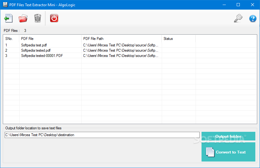 PDF Files Text Extractor Mini
