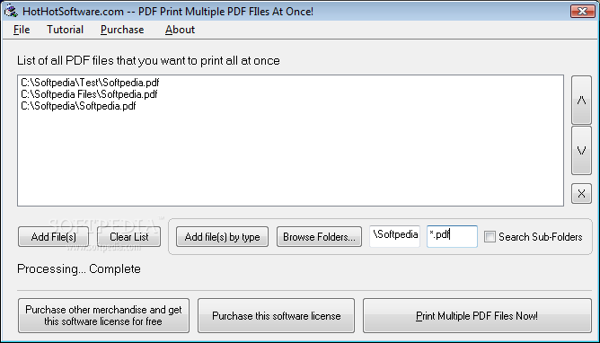 PDF Print Multiple PDF Files At Once
