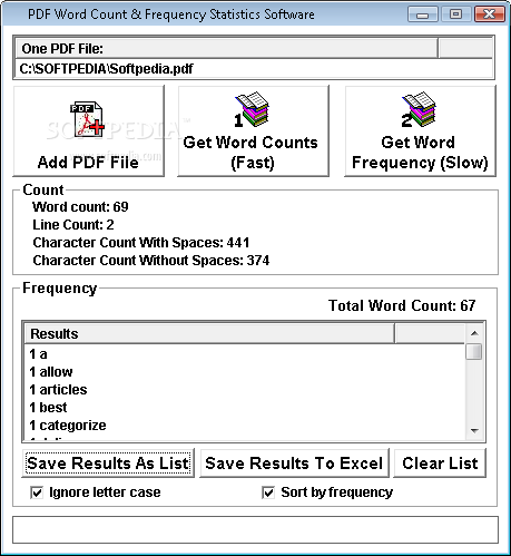 PDF Word Count & Frequency Statistics Software
