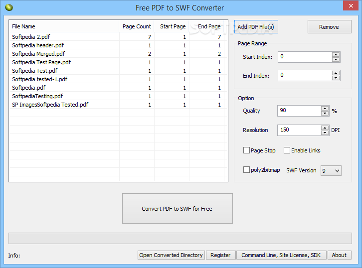 Free PDF to SWF Converter