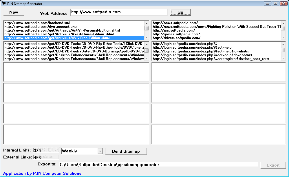 PJN Sitemap Generator