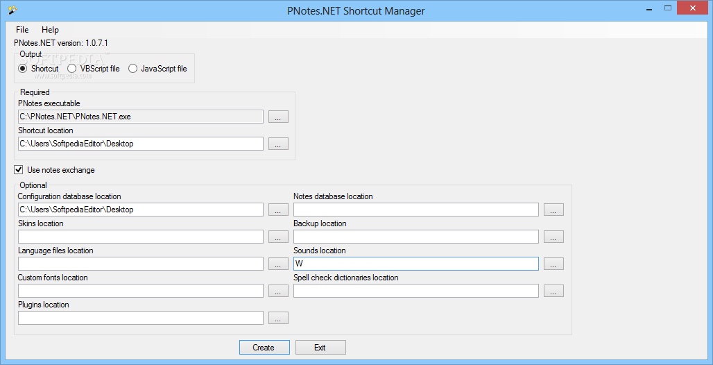 PNotes.NET Shortcut Manager