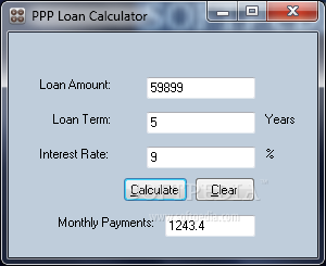 PPP Loan Calculator
