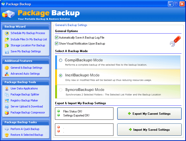 Package Backup For U3