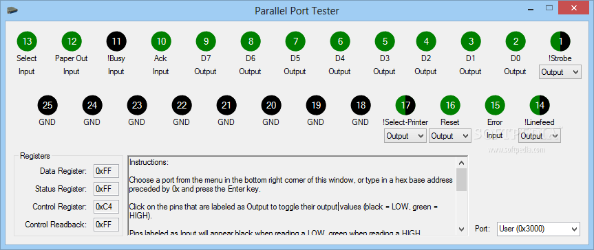 Parallel Port Tester