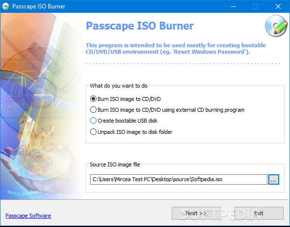 Passcape ISO Burner