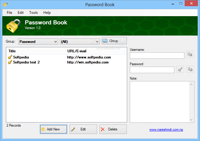 Password Book