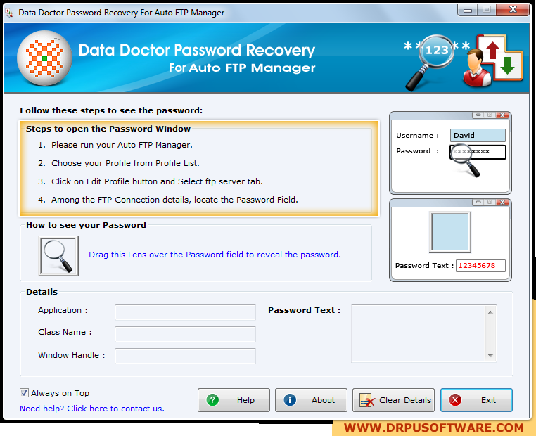 Password Recovery Software For Auto FTP