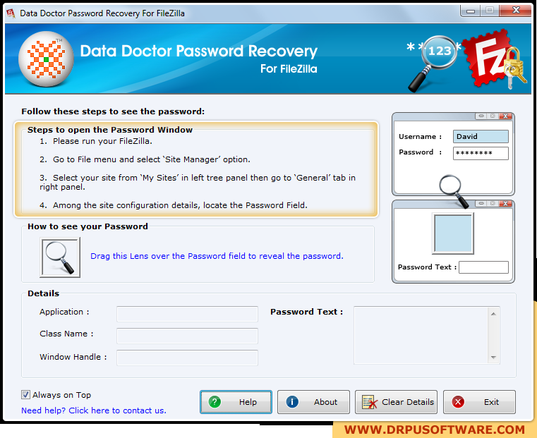 Password Recovery Software For FileZilla