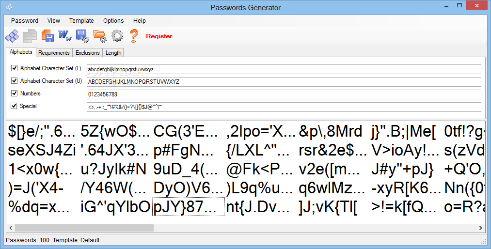 Passwords Generator