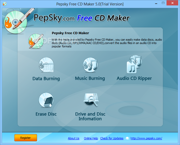 Pepsky Free CD Maker