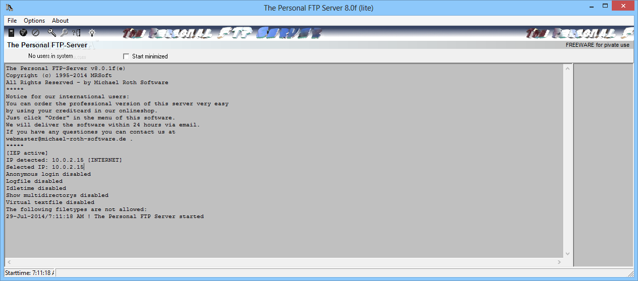 The Personal FTP Server