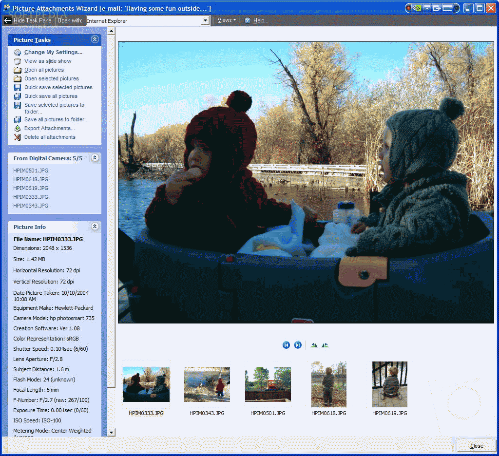 Picture Attachments Wizard (for Microsoft Outlook)