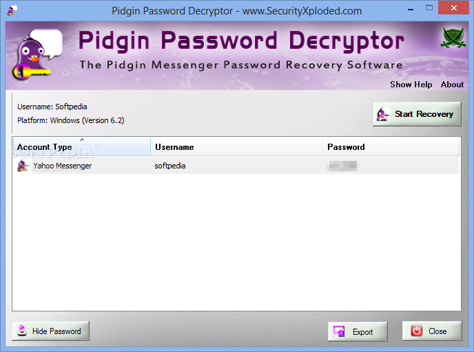 Pidgin Password Decryptor Portable