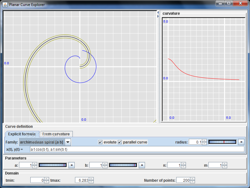 Planar Curve Explorer