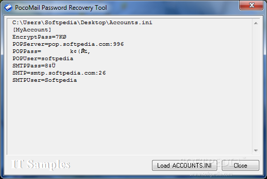 PocoMail Password Recovery Tool