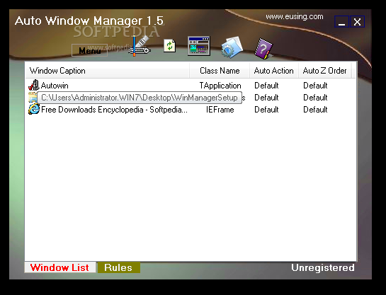 Portable Auto Window Manager
