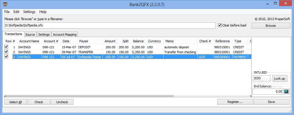 Portable Bank2QFX