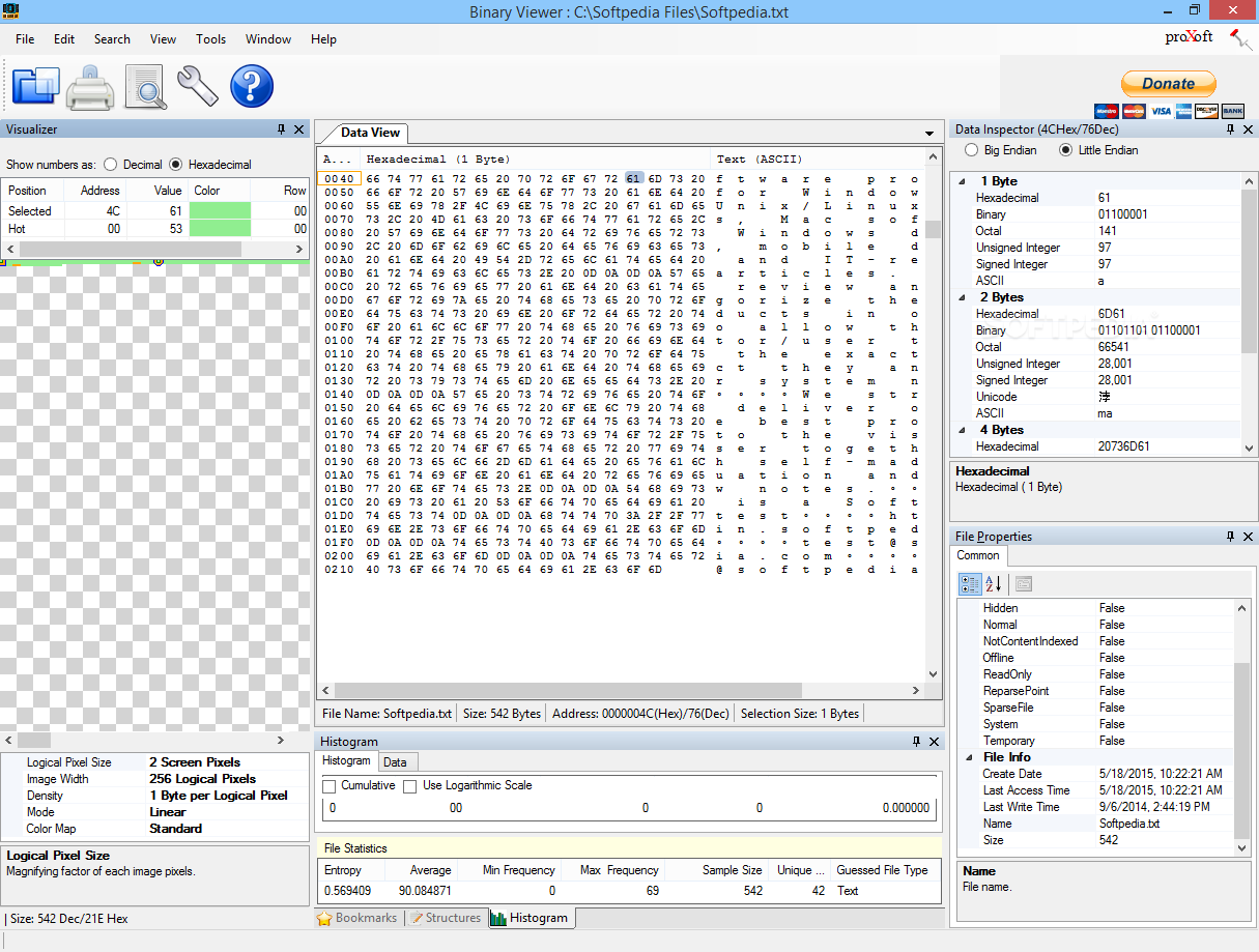 Portable Binary Viewer