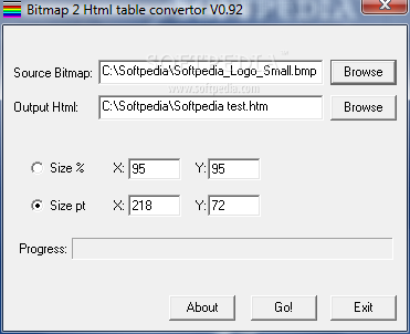 Portable Bitmap 2 HTML Table Convertor