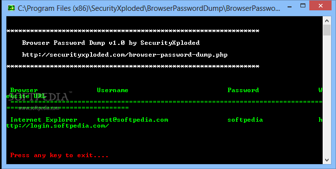 Portable Browser Password Dump