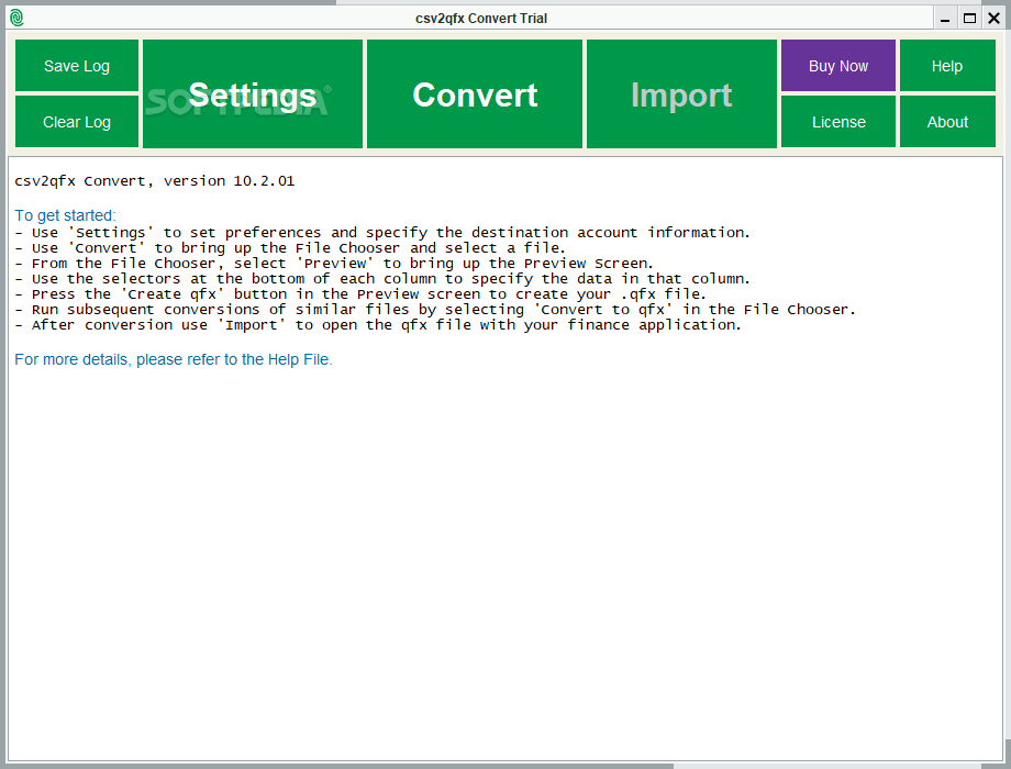 Portable CSV2QFX Converter