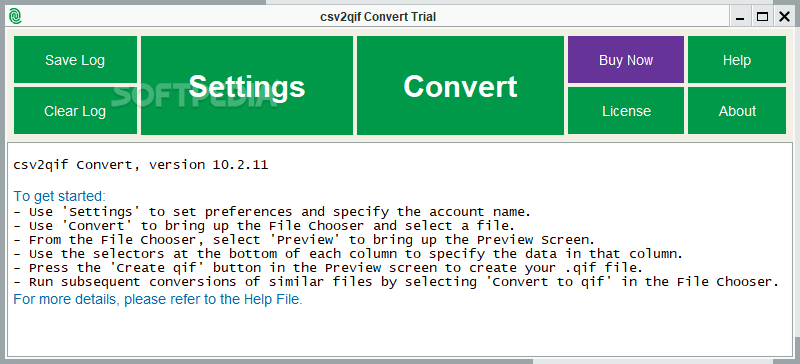 Portable CSV2QIF Converter