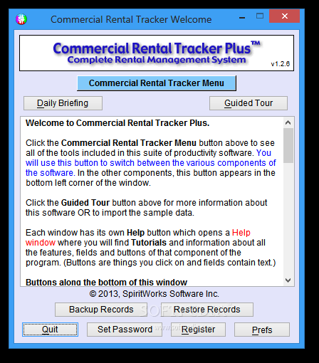 Portable Commercial Rental Tracker Plus