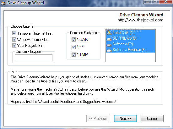 Portable Drive Cleanup Wizard