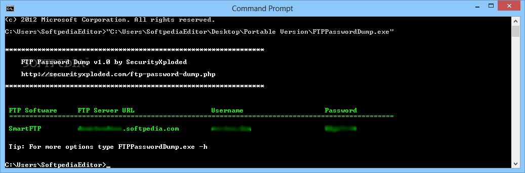 Portable FTP Password Dump