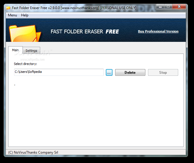 Portable Fast Folder Eraser
