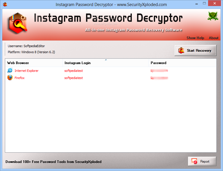 Portable Instagram Password Decryptor