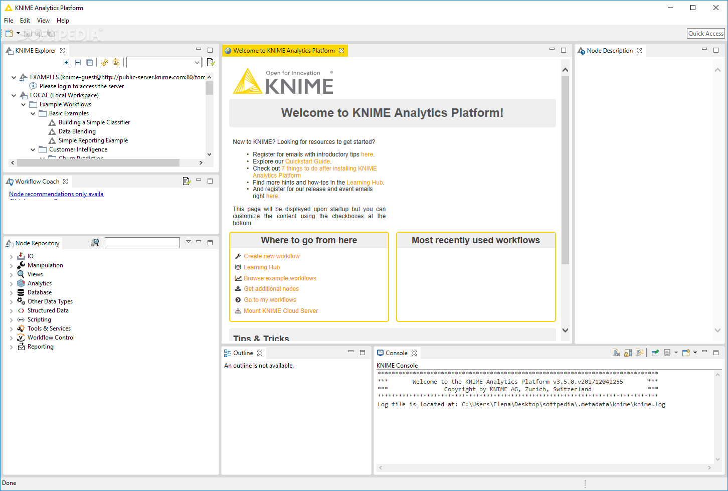 Portable KNIME Analytics Platform