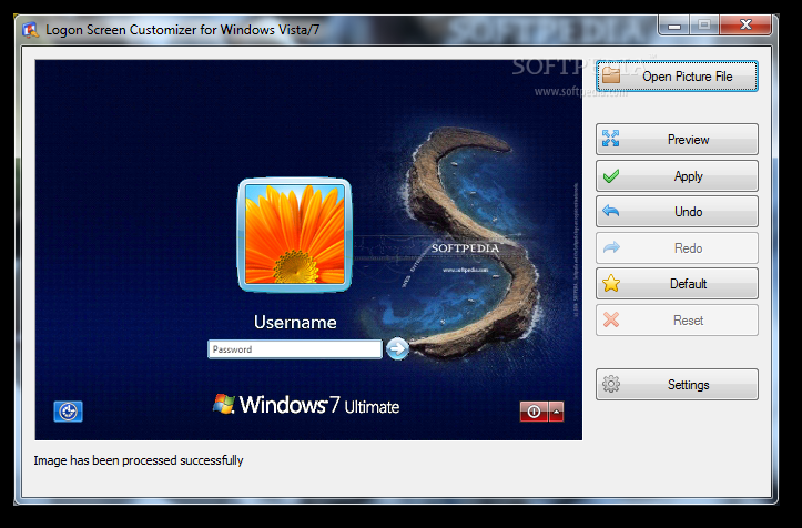 Portable Logon Screen Customizer for Windows Vista/7