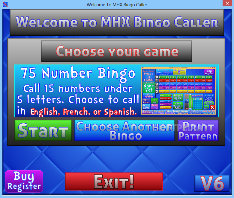 Portable MHX Bingo Caller