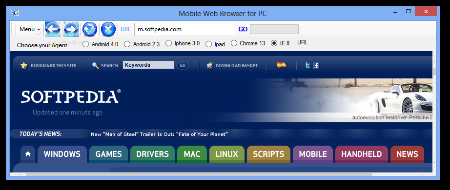 Portable Mobile Web Browser for PC