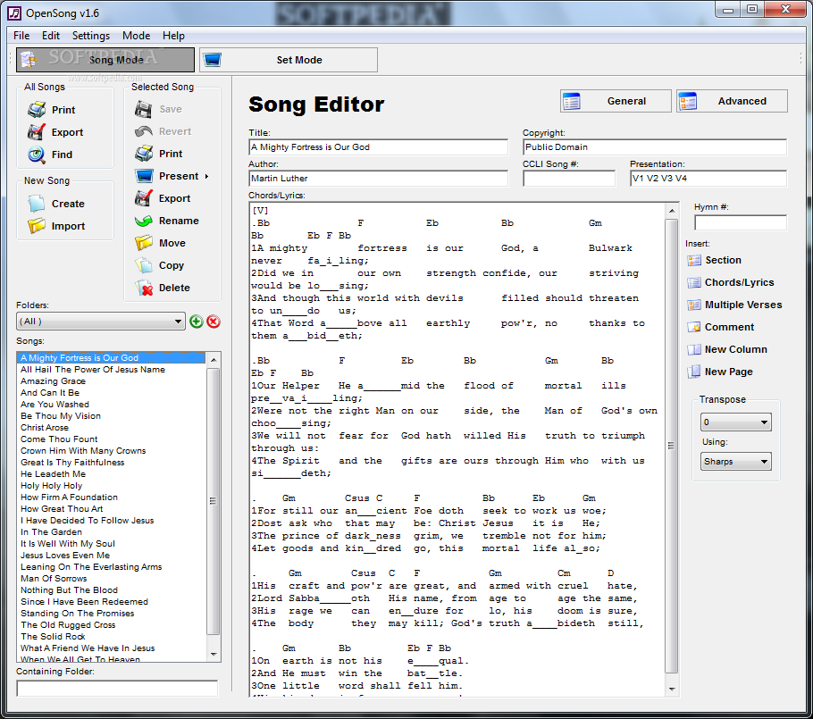 Portable OpenSong