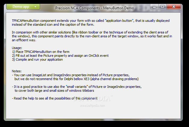 Portable Precision NCA Components for VCL