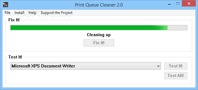 Portable Print Queue Cleaner