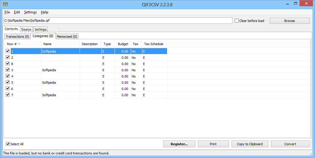 Portable QIF2CSV